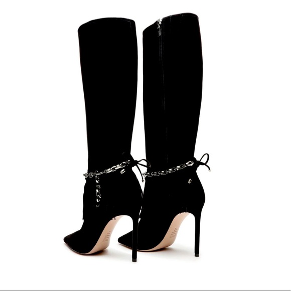 SCHUTZ Shoes - $300 Schutz Vickie Suede Boots Chain Fringe black